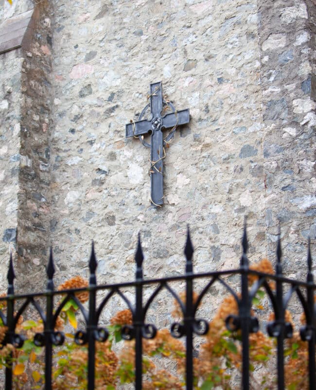 Memorial Garden cross at St. Stephen's Church in Richmond, Virginia