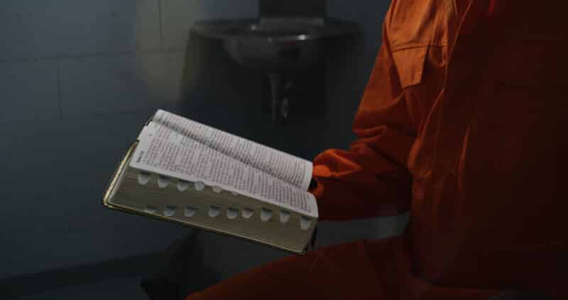 Reading the Bible in jail