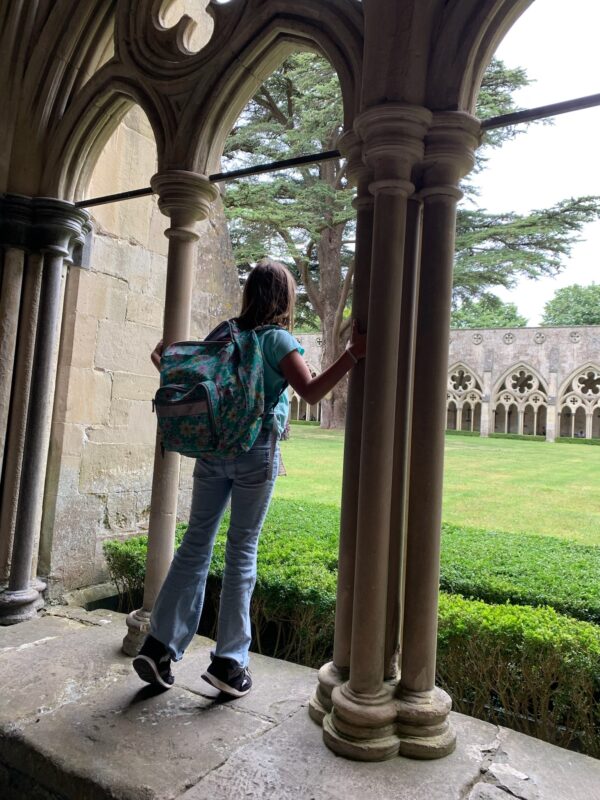 A St. Stephen's Chorister siteseeing during the group's trip to England. Photo by Whitney Robertson